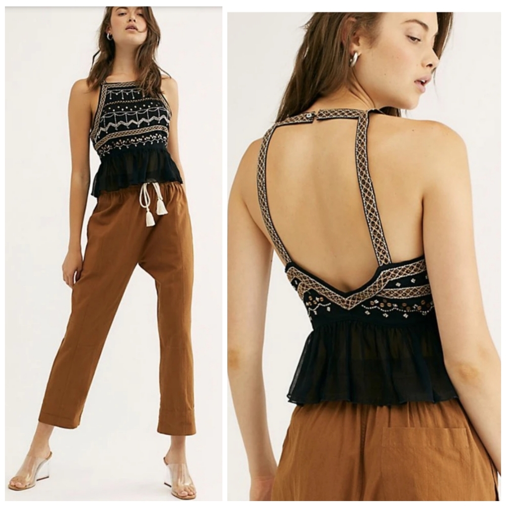 *SALE*NEW Free People Camille Embellished Top